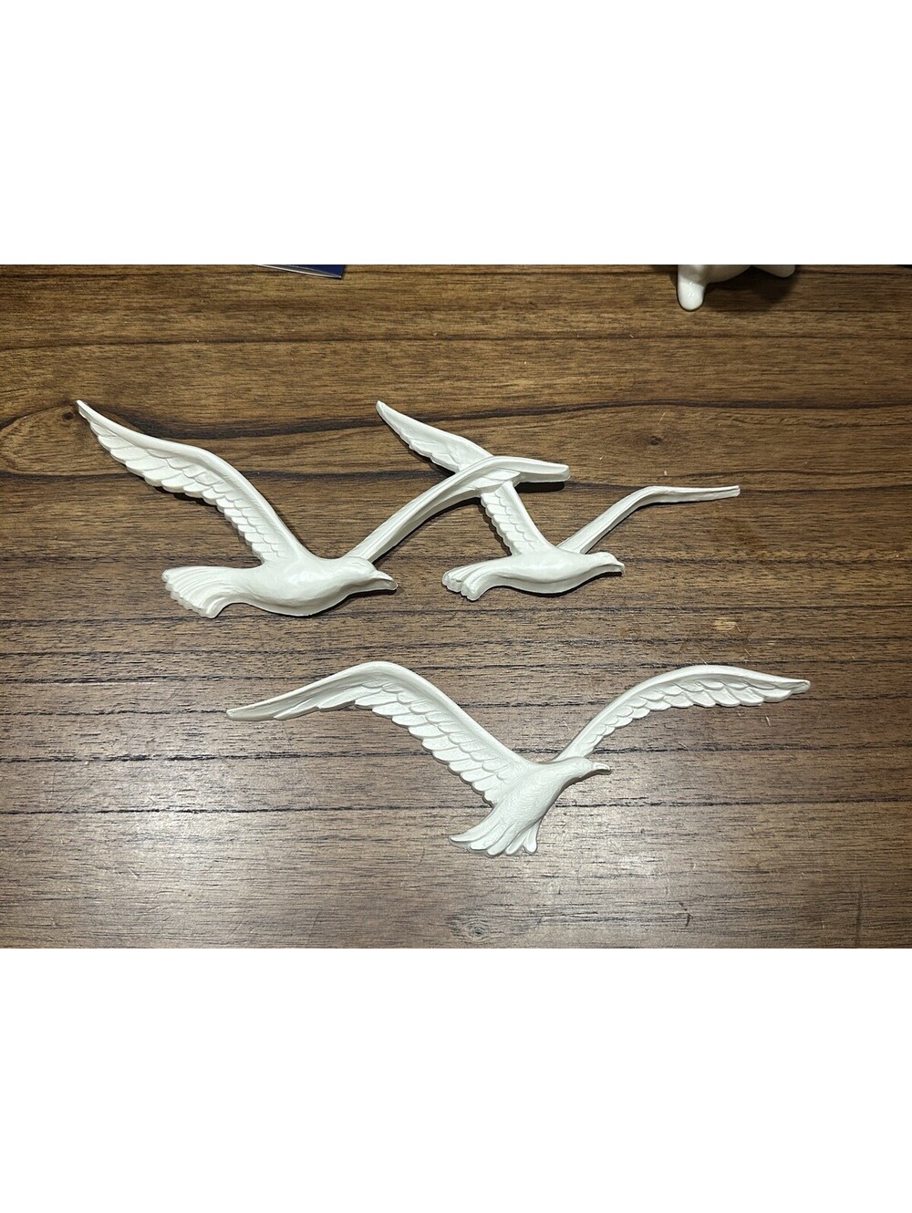 NEW In Box Vintage HOMCO Home Interiors White Flying Birds Seagulls Wall Decor